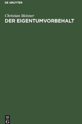 Cover of Der Eigentumvorbehalt