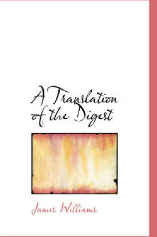 Cover of A Translation of the Digest