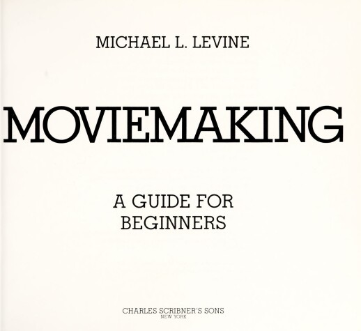 Book cover for Moviemaking