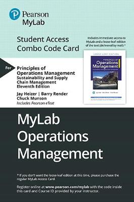 Book cover for Mylab Operations Management with Pearson Etext -- Combo Access Card -- For Principles of Operations Management