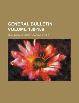 Book cover for General Bulletin Volume 180-188