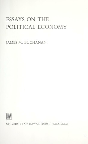 Book cover for Essays on the Political Economy