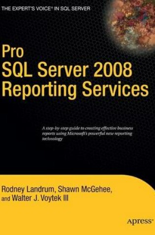 Cover of Pro SQL Server 2008 Reporting Services