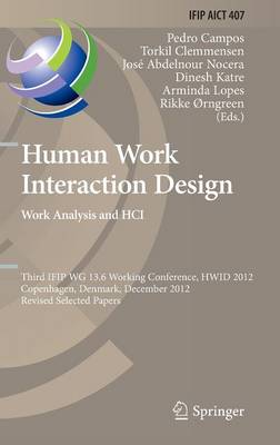 Cover of Human Work Interaction Design. Work Analysis and HCI