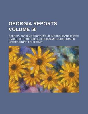 Book cover for Georgia Reports Volume 56