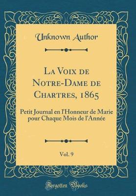 Book cover for La Voix de Notre-Dame de Chartres, 1865, Vol. 9