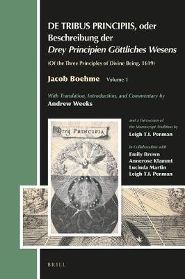 Book cover for de Tribus Principiis, Oder Beschreibung Der Drey Principien Goettliches Wesens