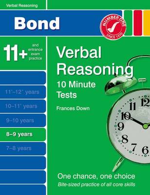 Book cover for Bond 10 Minute Tests Verbal Reasoning 8-9 Yrs