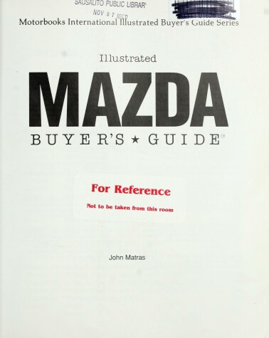 Book cover for Illustrated Mazda Buyer's Guide