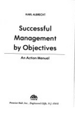 Cover of Successful Management by Objectives
