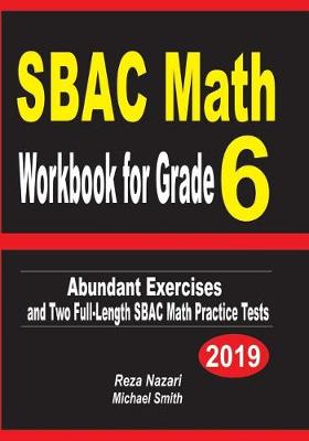 Book cover for SBAC Math Workbook for Grade 6