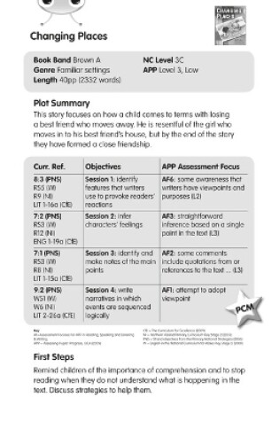 Cover of BC Brown A/3C Changing Places Guided Reading Card