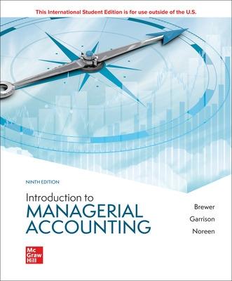 Book cover for Introduction to Managerial Accounting ISE