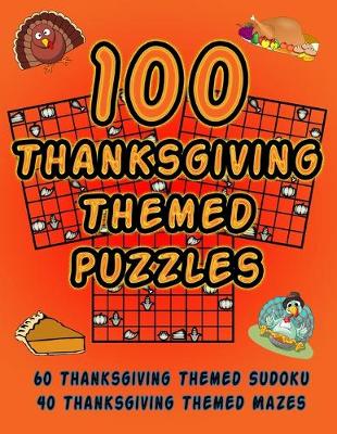 Book cover for 100 Thanksgiving Themed Puzzles