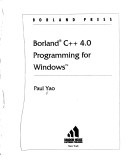 Book cover for Borland C++ 4.0 Programming for Windows and Windows NT