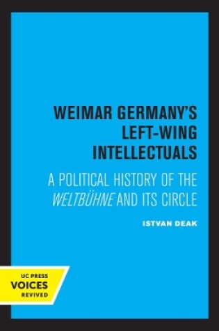 Cover of Weimar Germany's Left-Wing Intellectuals