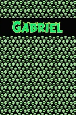 Cover of 120 Page Handwriting Practice Book with Green Alien Cover Gabriel