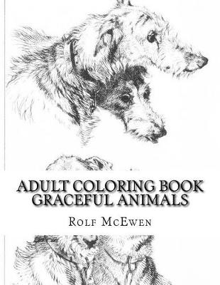 Book cover for Adult Coloring Book - Graceful Animals