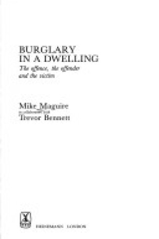 Cover of Burglary in a Dwelling