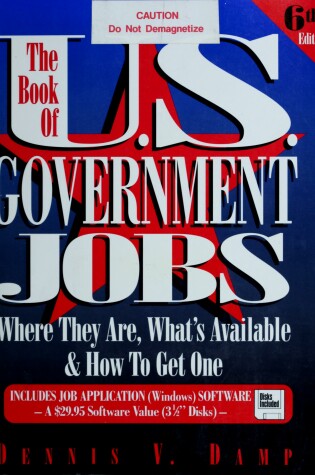 Cover of Book of U.S. Government Jobs with Disk