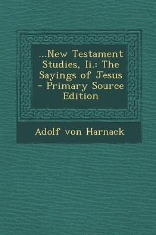 Cover of ...New Testament Studies, II.