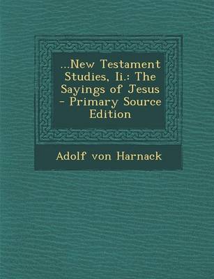 Book cover for ...New Testament Studies, II.