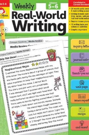 Cover of Weekly Real-World Writing, Grade 5 - 6 Teacher Resource
