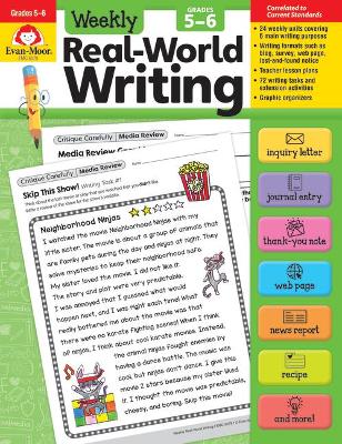 Book cover for Weekly Real-World Writing, Grade 5 - 6 Teacher Resource