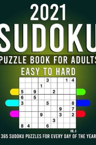 Cover of 2021 Sudoku Puzzle Book For Adults