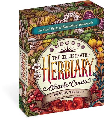 Book cover for Illustrated Herbiary Oracle Cards: 36-Card Deck of Bewitching Botanicals