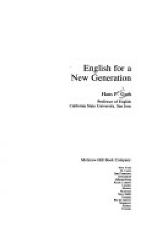 Cover of English for a New Generation