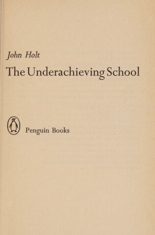 Cover of The Underachieving School