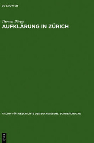 Cover of Aufklarung in Zurich