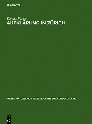 Cover of Aufklarung in Zurich