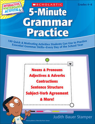 Book cover for Interactive Whiteboard Activities on CD: 5-Minute Grammar Practice