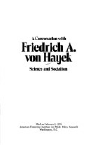 Cover of Conversation with Friedrich Hayek