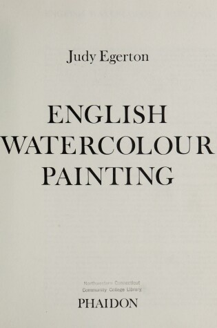 Cover of English Watercolour Painting