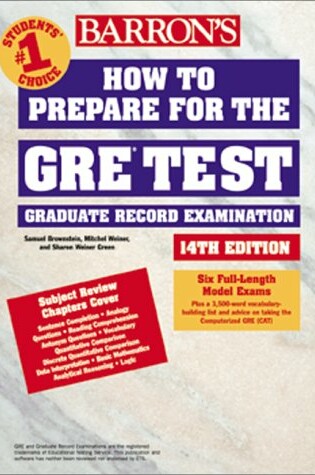 Cover of How to Prepare for the GRE Test