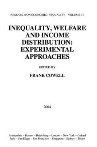 Cover of Inequality, Welfare and Income Distribution