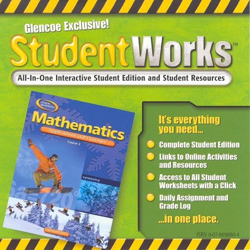 Cover of Mathematics: Applications and Concepts, Course 2, Studentworks CD-ROM