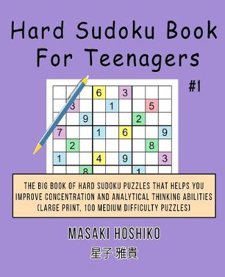 Book cover for Hard Sudoku Book For Teenagers #1