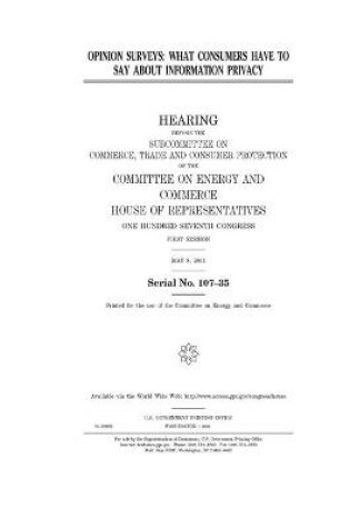 Cover of Opinion surveys