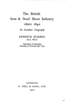 Book cover for British Iron and Steel Sheet Industry Since 1840