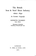 Cover of British Iron and Steel Sheet Industry Since 1840