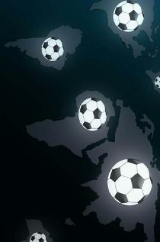 Cover of World Map with Soccer Football Balls Journal