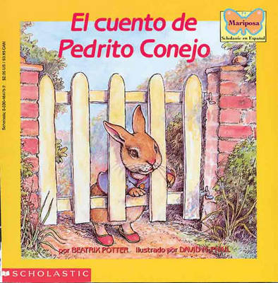 Book cover for El Cuento de Pedrito Conejo (the Tale of Peter Rabbit)