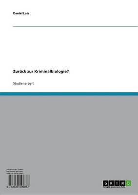 Book cover for Zuruck Zur Kriminalbiologie?