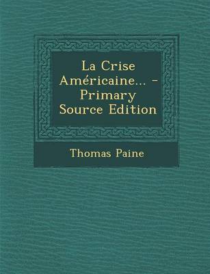 Book cover for La Crise Americaine...