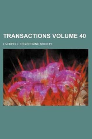 Cover of Transactions Volume 40