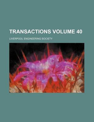 Book cover for Transactions Volume 40